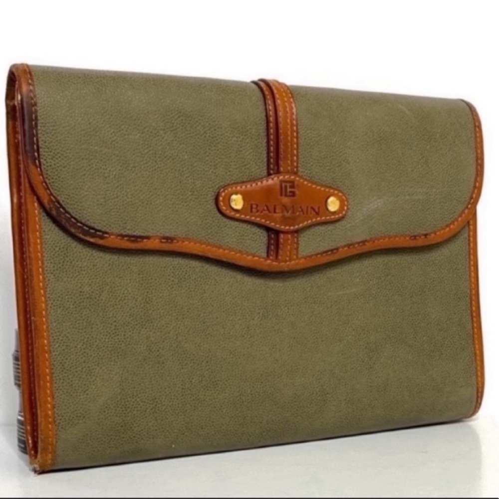 ✨Vintage Pierre Balmain Large Signature Clutch